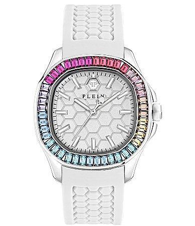 Philipp Plein Womens Spectre Lady White Silicone Strap Watch 38mm Product Image