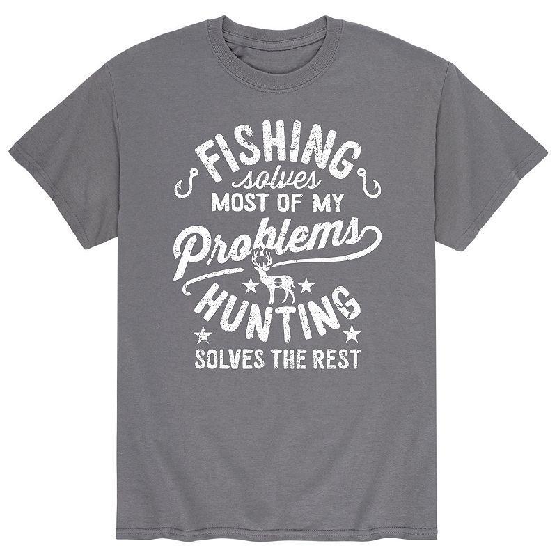 Big & Tall Fishing Solves Tee, Mens Product Image