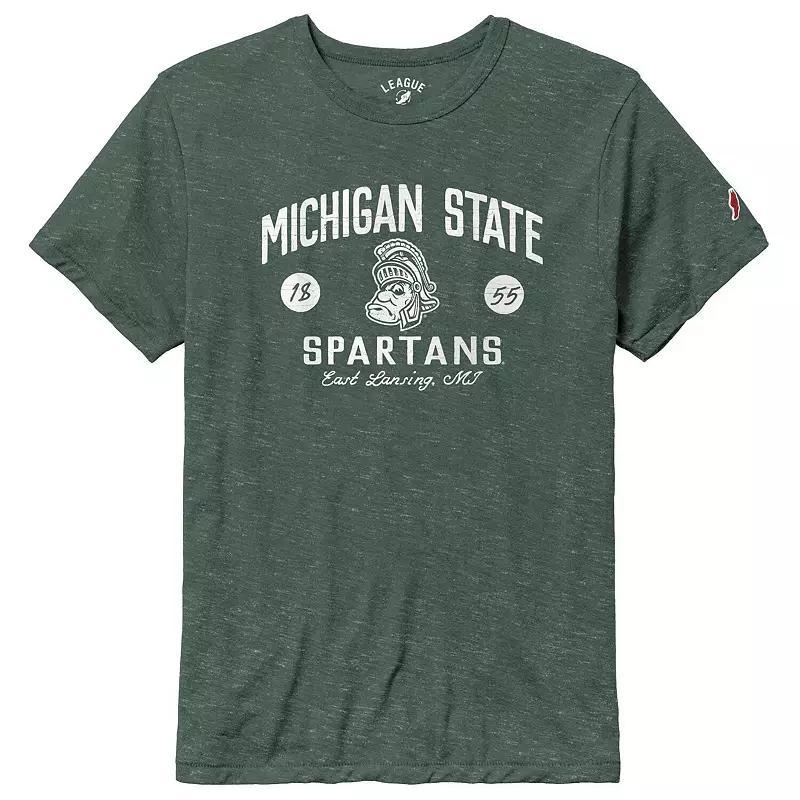 Mens League Collegiate Wear Heather Michigan State Spartans Bendy Arch Victory Falls Tri-Blend T-Shirt Product Image