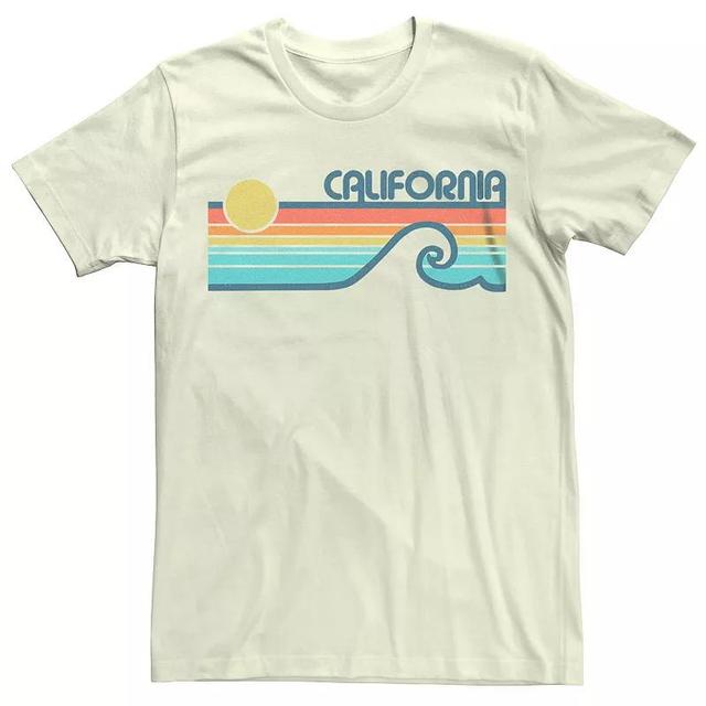 Mens California Retro Sunset Wave Graphic Tee Product Image