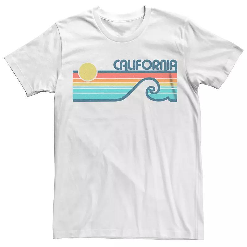 Mens California Retro Sunset Wave Graphic Tee Product Image