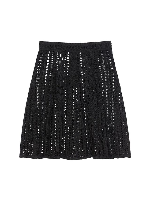 Open-Knit Crochet Short Skirt Product Image