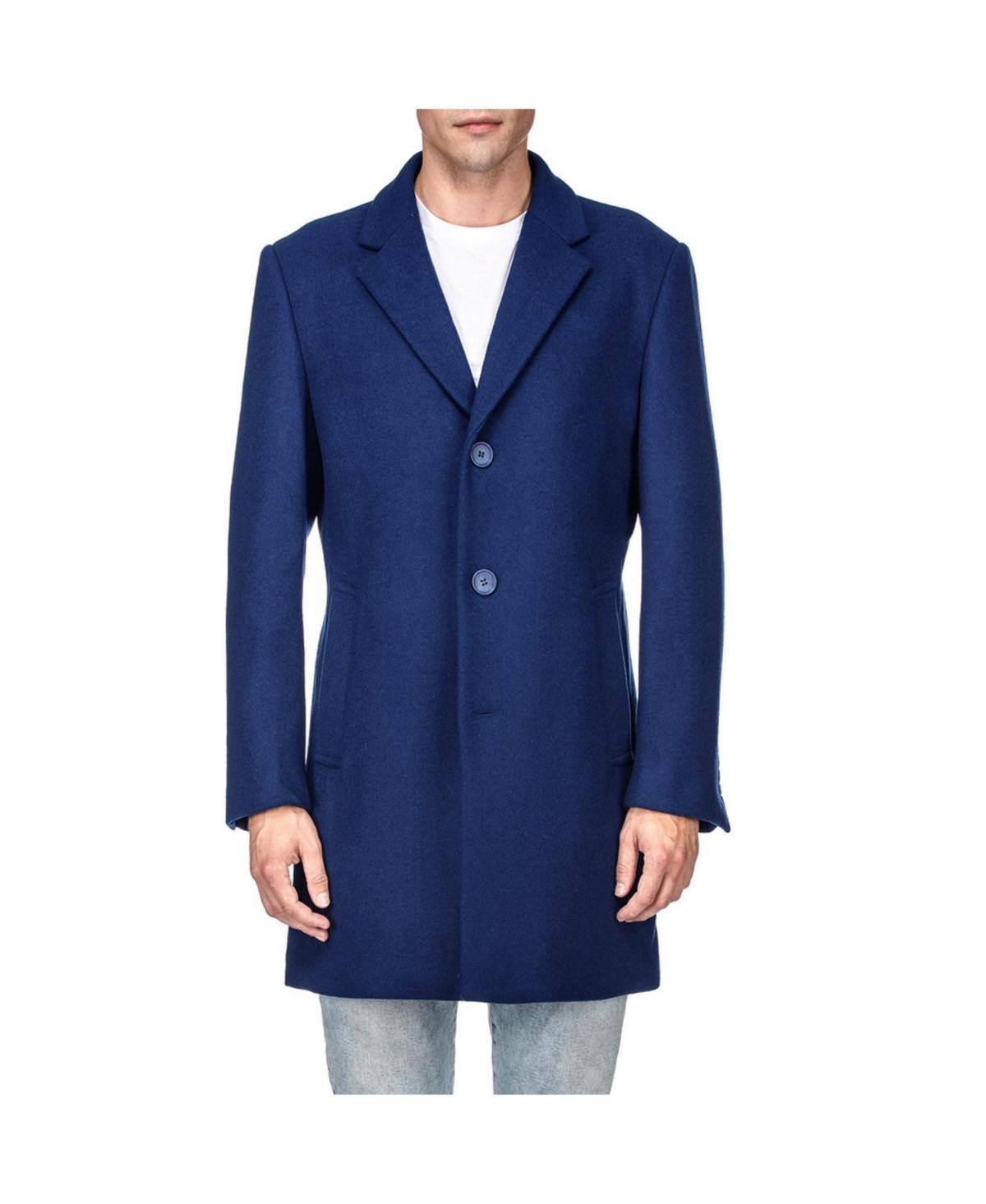 Braveman Mens Tailored Wool Blend Notch Collar Wool Blend Walker Car Coat Product Image