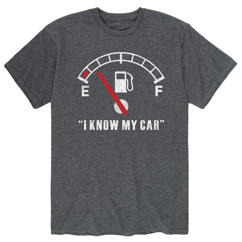 Mens I Know My Car Tee Heather Grey Product Image