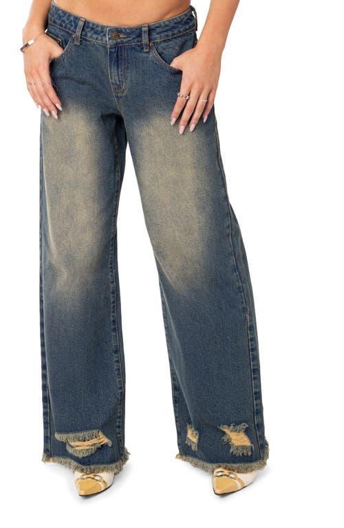 Womens Orbit Washed Low Rise Jeans Product Image