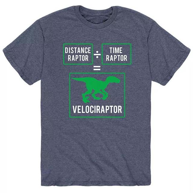 Mens Equals Velociraptor Tee Grey Blue Product Image