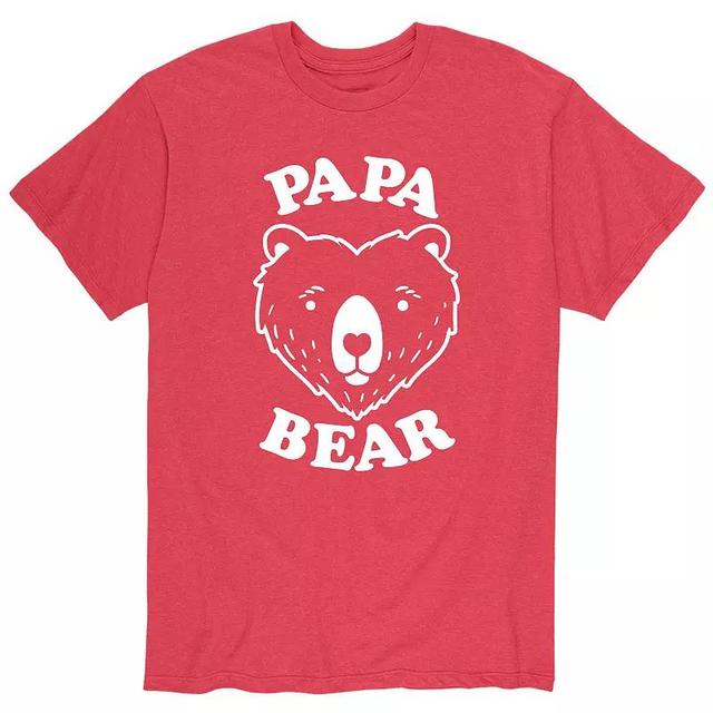 Mens Papa Bear Valentines Day Graphic Tee Product Image