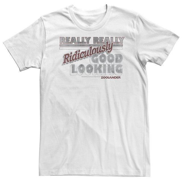 Big & Tall Zoolander Really Ridiculously Good Looking Title Logo Tee, Mens White Product Image