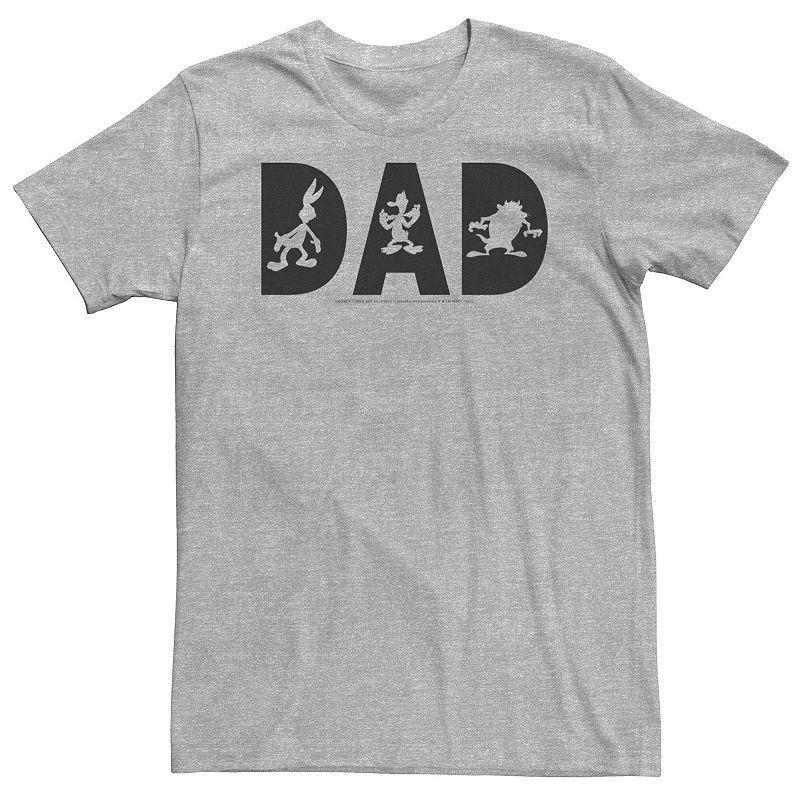 Big & Tall Looney Tunes Dad Toons Tee, Mens Athletic Grey Product Image