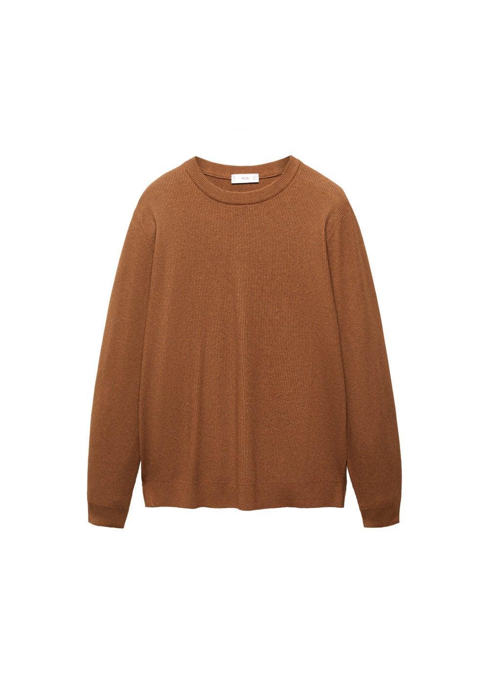 MANGO MAN - Structured cotton sweater copperMen Product Image