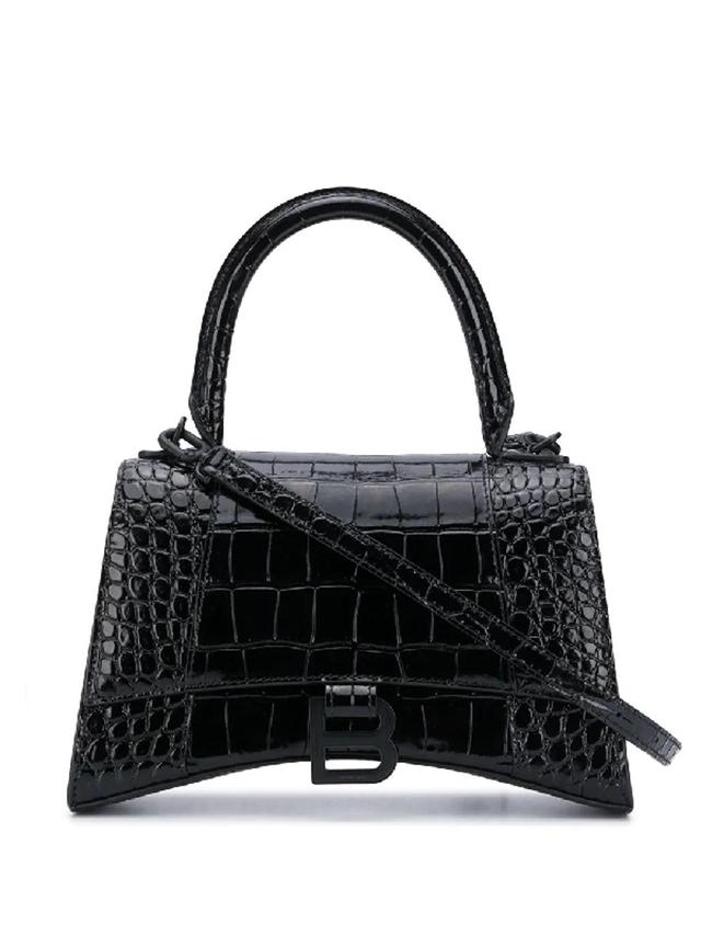 S Hourglass Top Handle Tote In Black Product Image