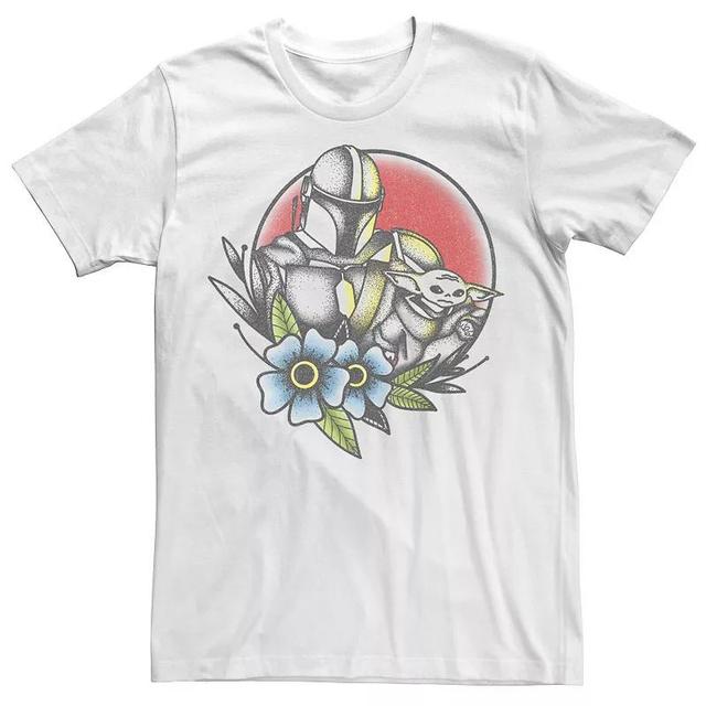 Mens Star Wars The Mandalorian The Child Tattoo Style Portrait Tee Product Image