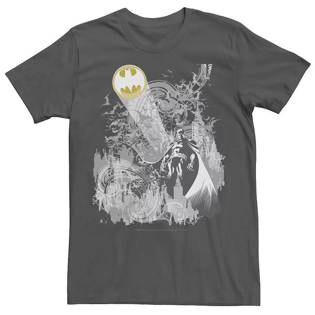 Mens DC Comics Batman Bat Signal Tee, Mens Grey Product Image