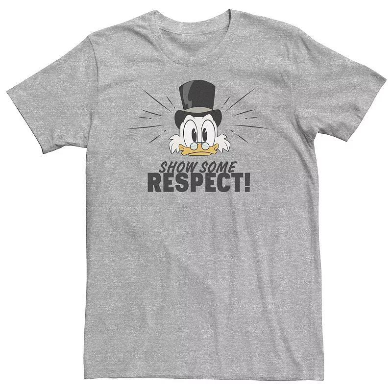 Big & Tall Disney DuckTales Scrooge McDuck Show Some Respect Tee, Mens Athletic Grey Product Image