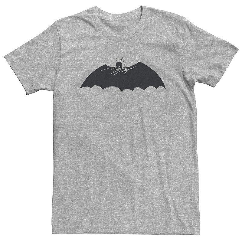 Big & Tall DC Comics Batman Side Portrait Logo Tee, Mens Athletic Grey Product Image