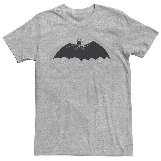 Big & Tall DC Comics Batman Side Portrait Logo Tee, Mens Athletic Grey Product Image