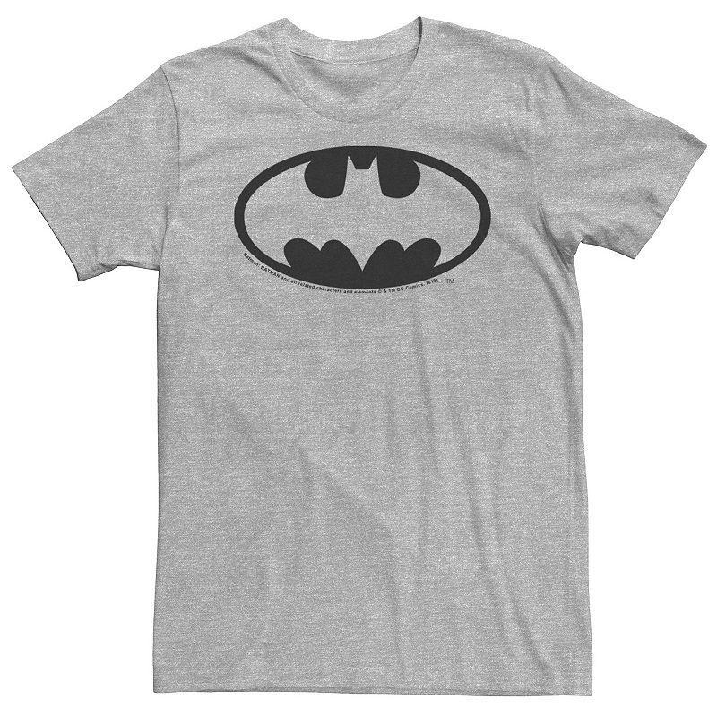 Big & Tall DC Comics Batman Basic Chest Logo Tee, Mens, Size: 3XL, Grey Product Image