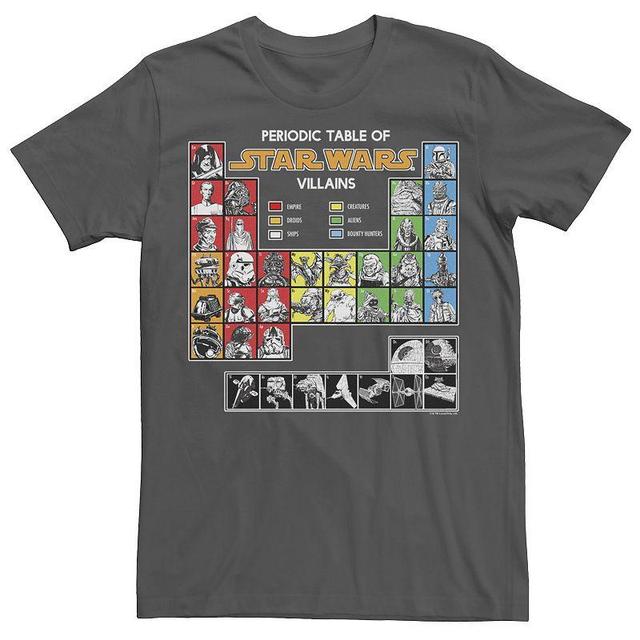 Mens Star Wars Periodic Table of Villains Graphic Tee Grey Product Image