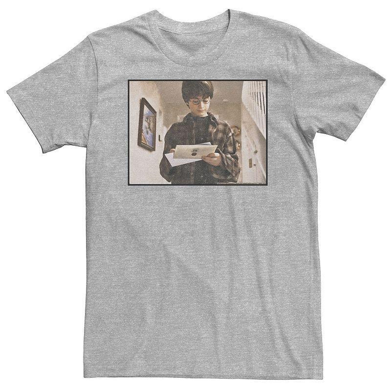 Big & Tall Harry Potter Hogwarts Letter Portrait Tee, Mens Athletic Grey Product Image