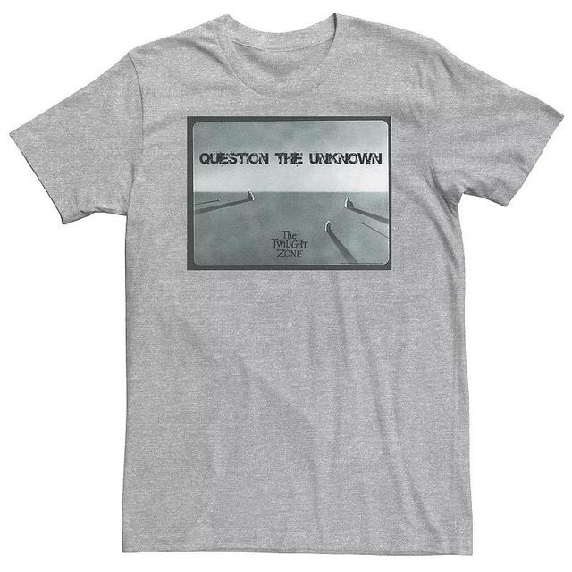 Big & Tall Twilight Zone Question The Unknown Tee, Mens Athletic Grey Product Image