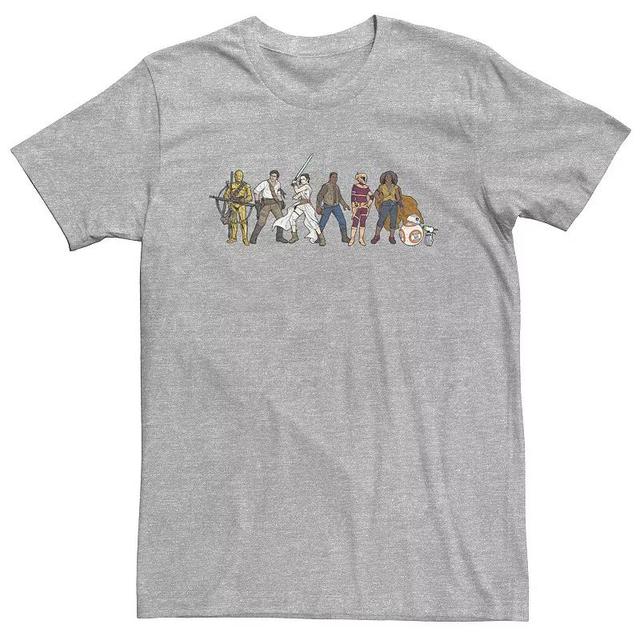 Big & Tall Star Wars The Rise of Skywalker Rebel Line Tee, Mens Athletic Grey Product Image