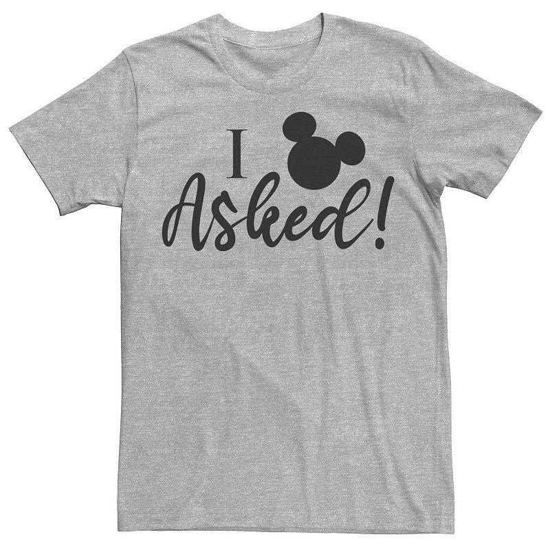 Disneys Mickey & Friends Wedding Mickey I Asked Mens Tee Athletic Grey Product Image