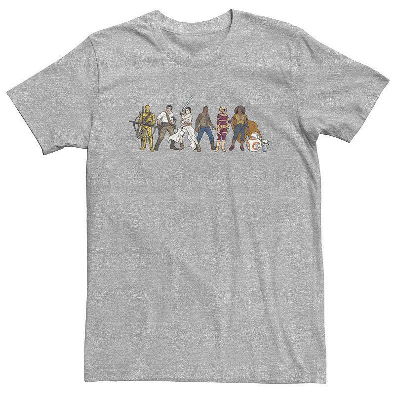 Big & Tall Star Wars The Rise of Skywalker Rebel Line Tee, Mens Med Grey Product Image