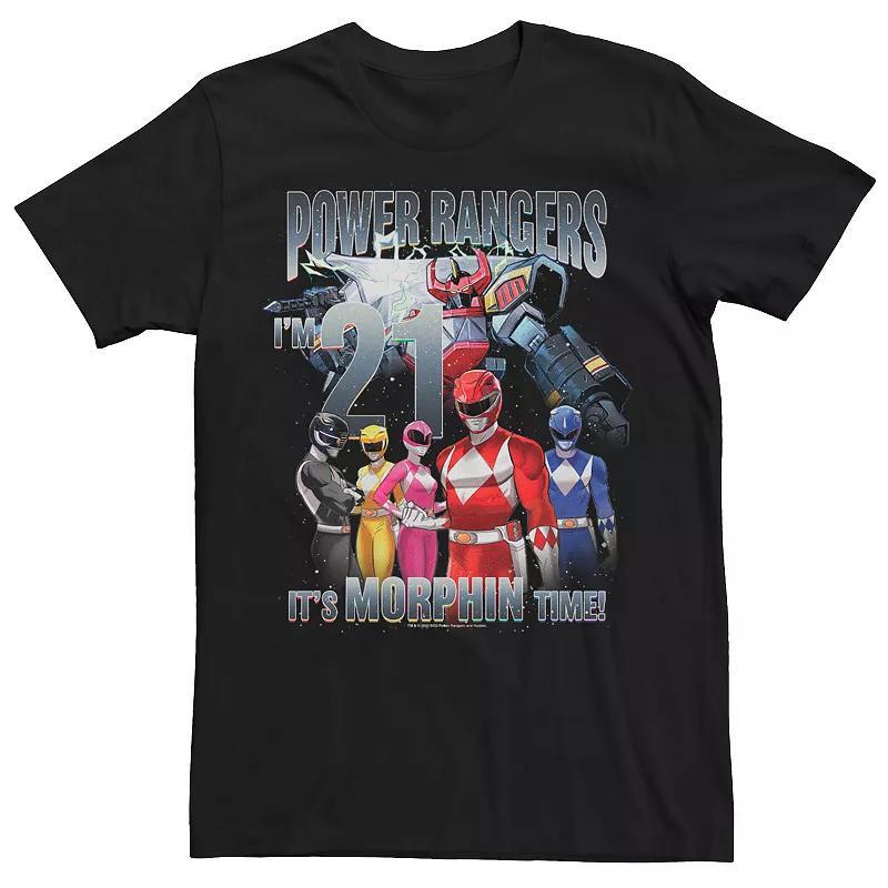 Mens Power Rangers 21st Birthday Morphin Time Tee Product Image