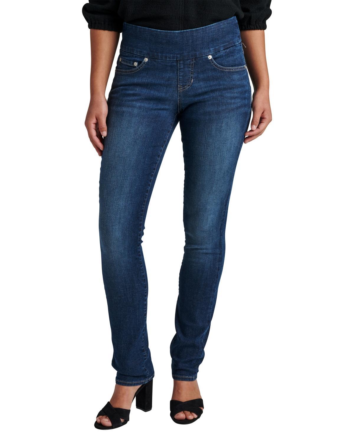 Jag Womens Peri Pull On Mid Rise High Stretch Straight Jeans Product Image