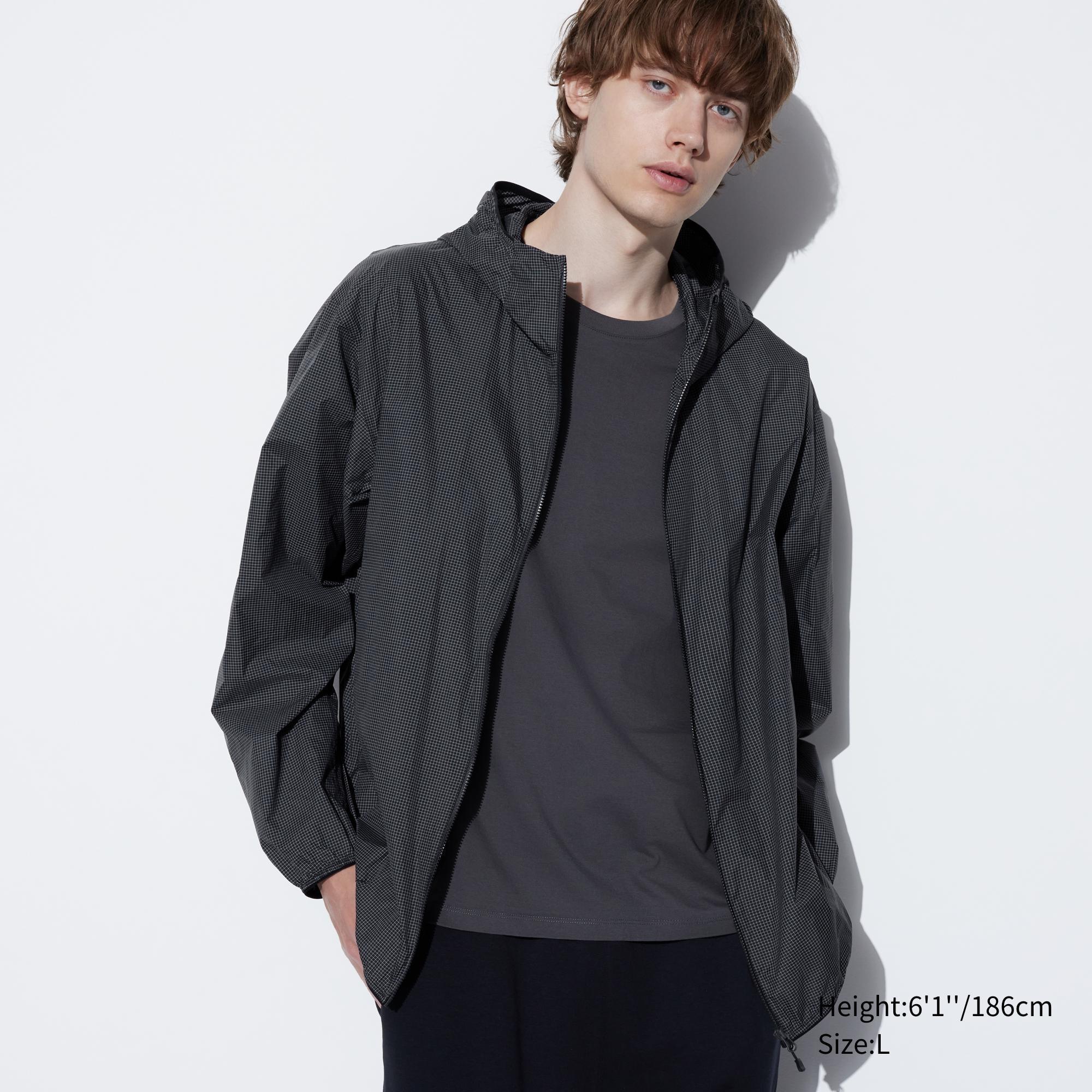 Mens Pocketable Uv Protection Parka (Printed) with Water-Repellent Black 2XS UNIQLO US Product Image