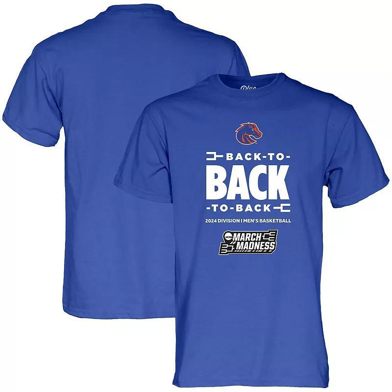 Blue 84 Mens Royal Boise State Broncos 2024 Ncaa Mens Basketball Tournament March Madness Three-In-a-Row T-Shirt Product Image