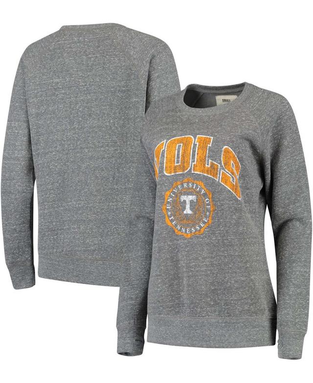 Womens Pressbox Heathered Gray Tennessee Volunteers Edith Vintage Knobi Pullover Sweatshirt Product Image