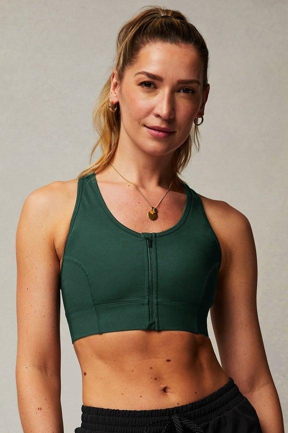 On-The-Go Front Zip Medium Impact Sports Bra Product Image