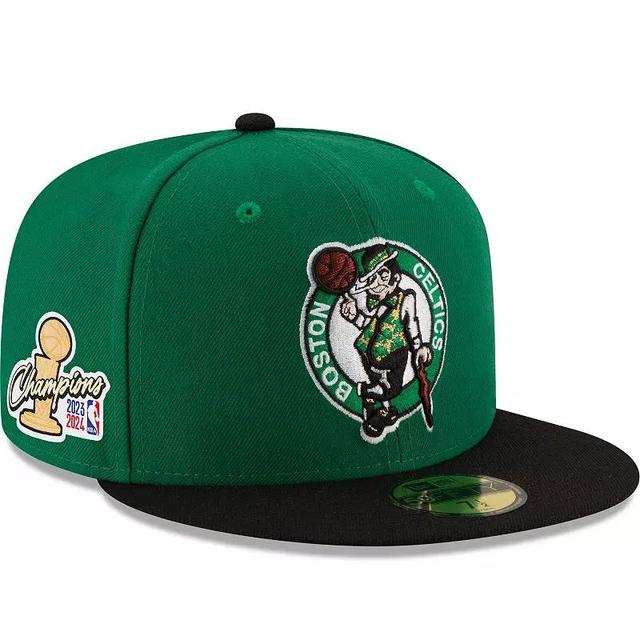 Mens New Era Kelly /Black Boston Celtics 2024 NBA Finals Champions Side Patch 59FIFTY Fitted Hat Product Image