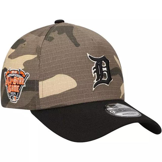 Mens New Era Detroit Tigers Camo Crown A-Frame 9FORTY Adjustable Hat Product Image