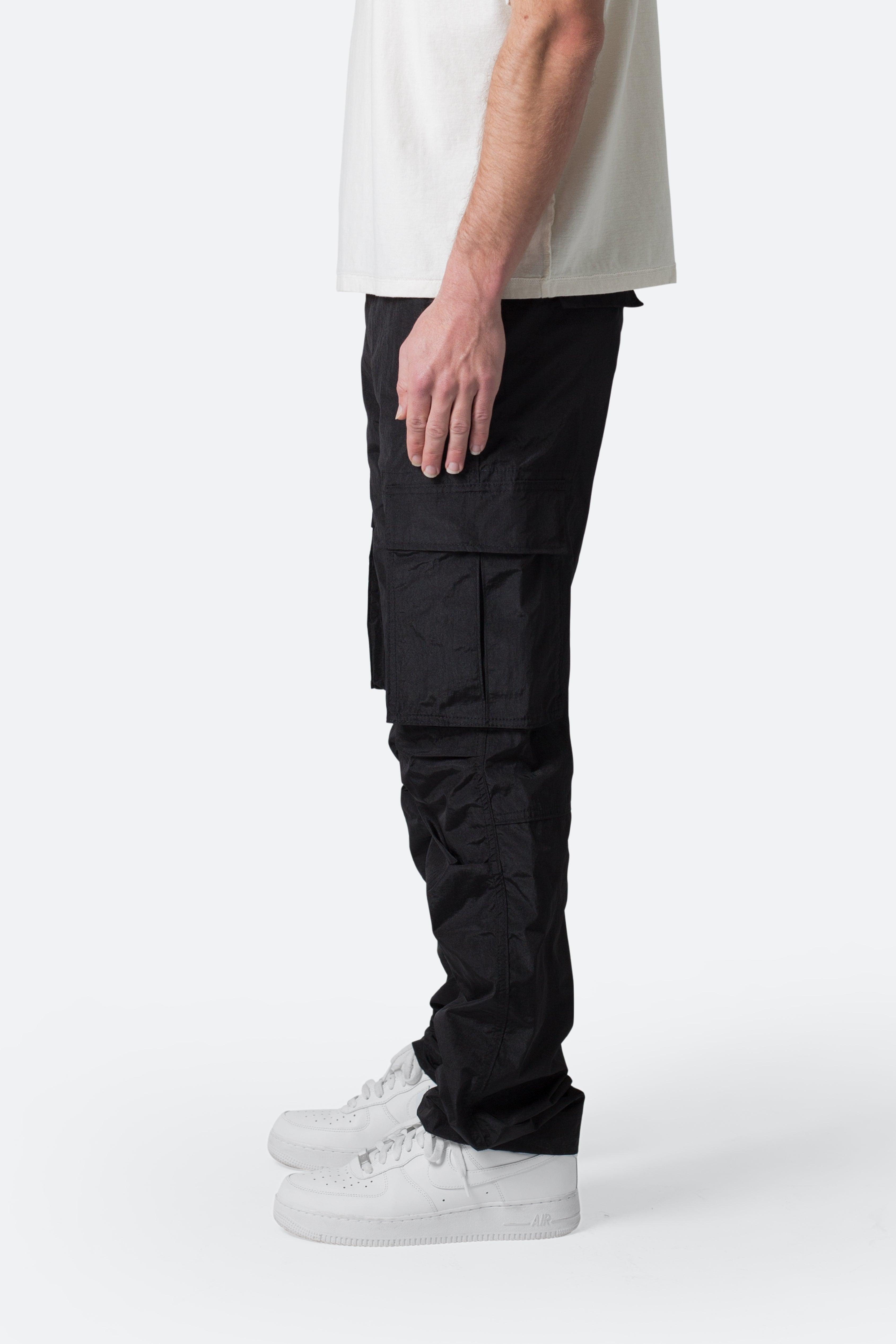 Crinkle Cargo Pants - Black Product Image