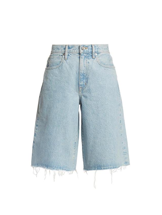 Womens Grace High-Rise Wide-Leg Denim Shorts Product Image