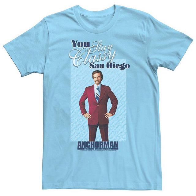 Mens Anchorman Ron Burgundy You Stay Classy San Diego Portrait Graphic Tee Product Image