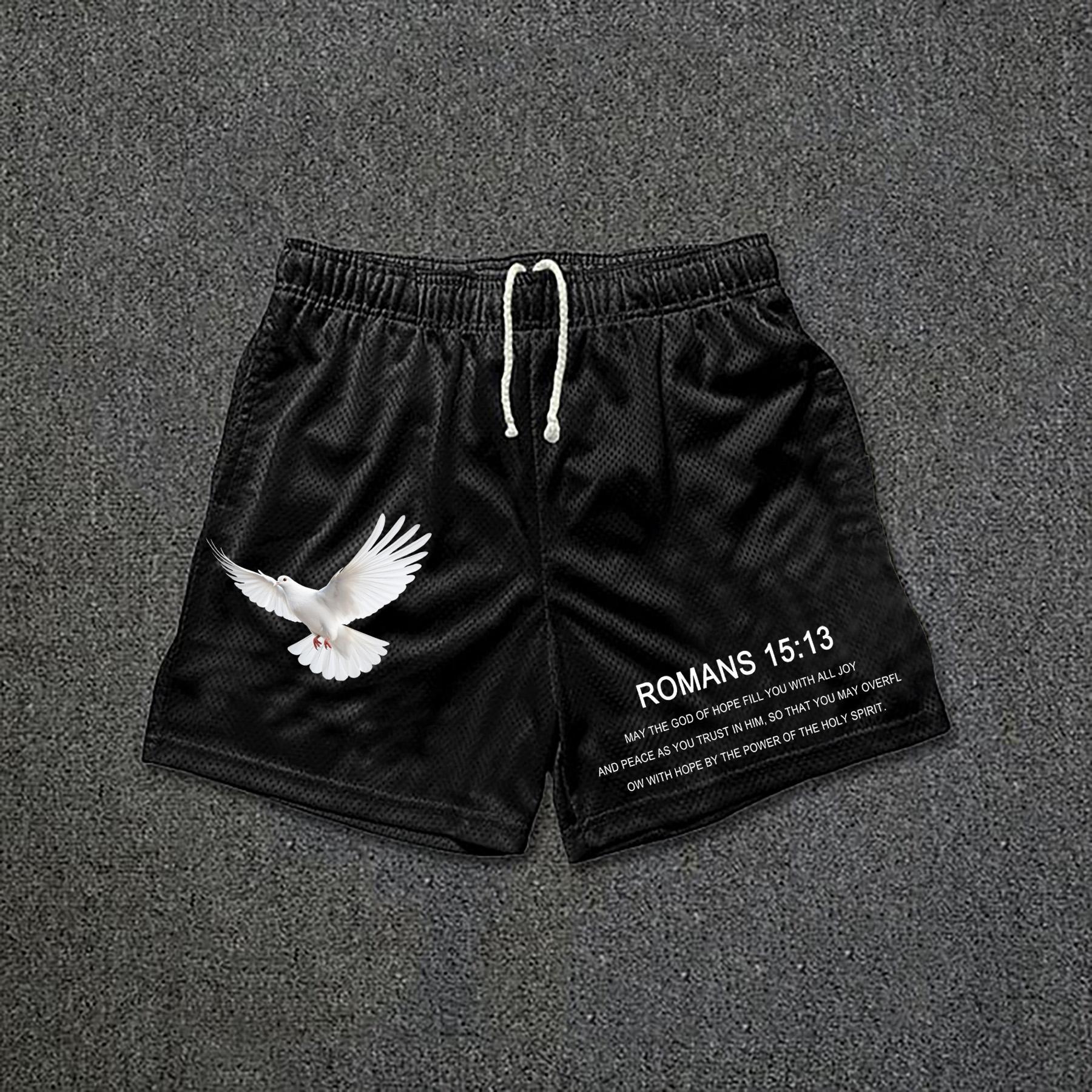 Men's Bible Romans 15 13 Mesh Drawstring Shorts Product Image