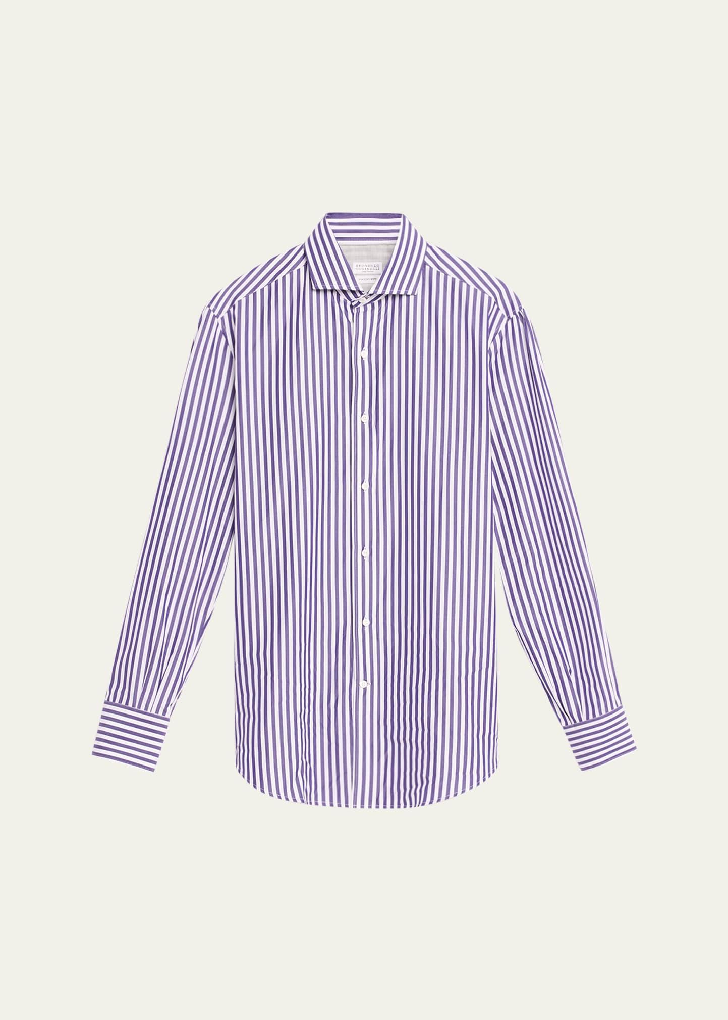 Mens Striped Button Down Shirt Product Image