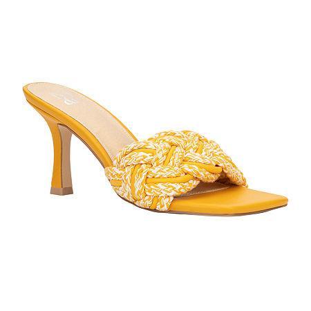 New York & Company Womens Julie Heeled Sandals, 7 1/2 Medium, Orange Product Image