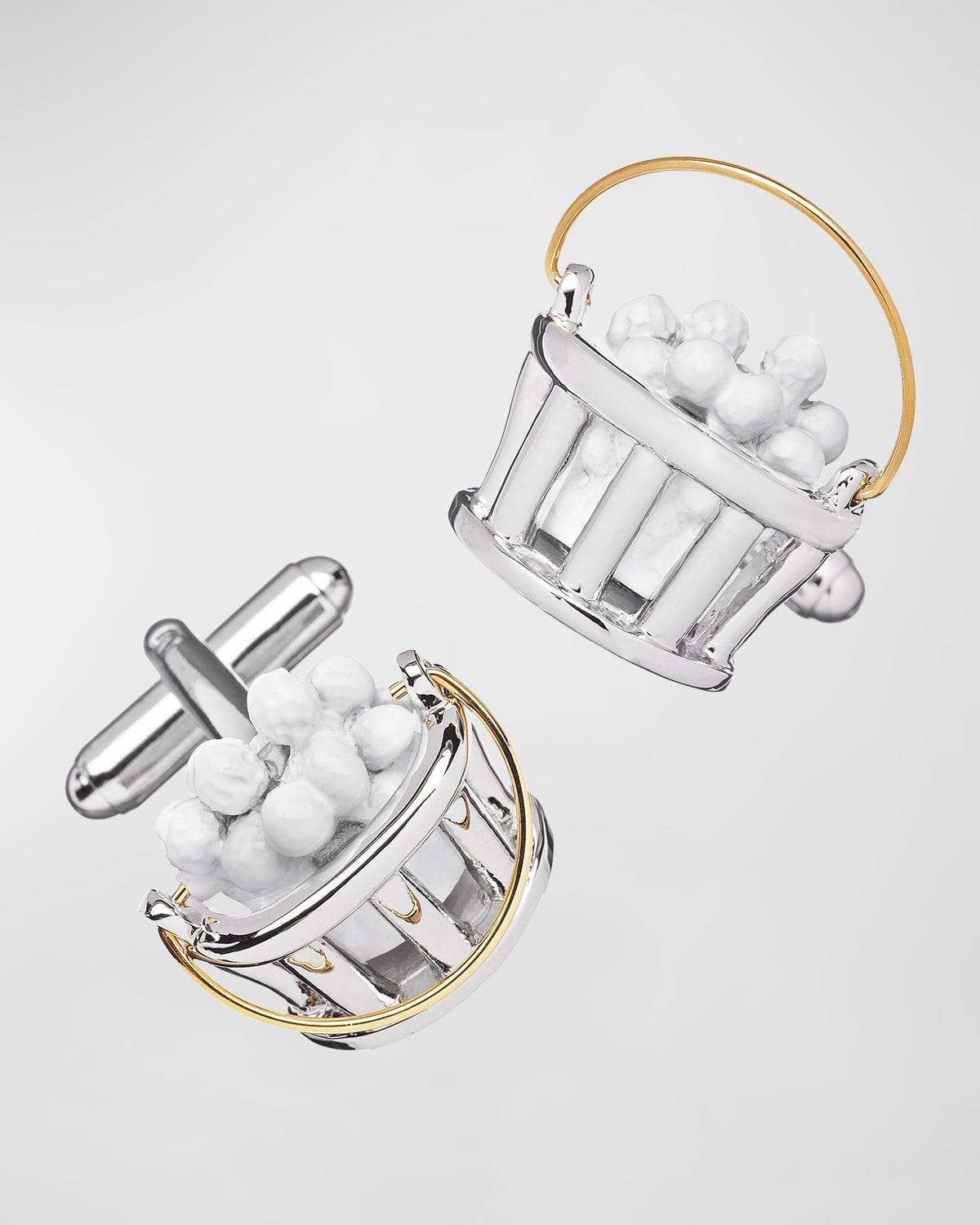 Mens Bucket of Golfballs Cufflinks Product Image