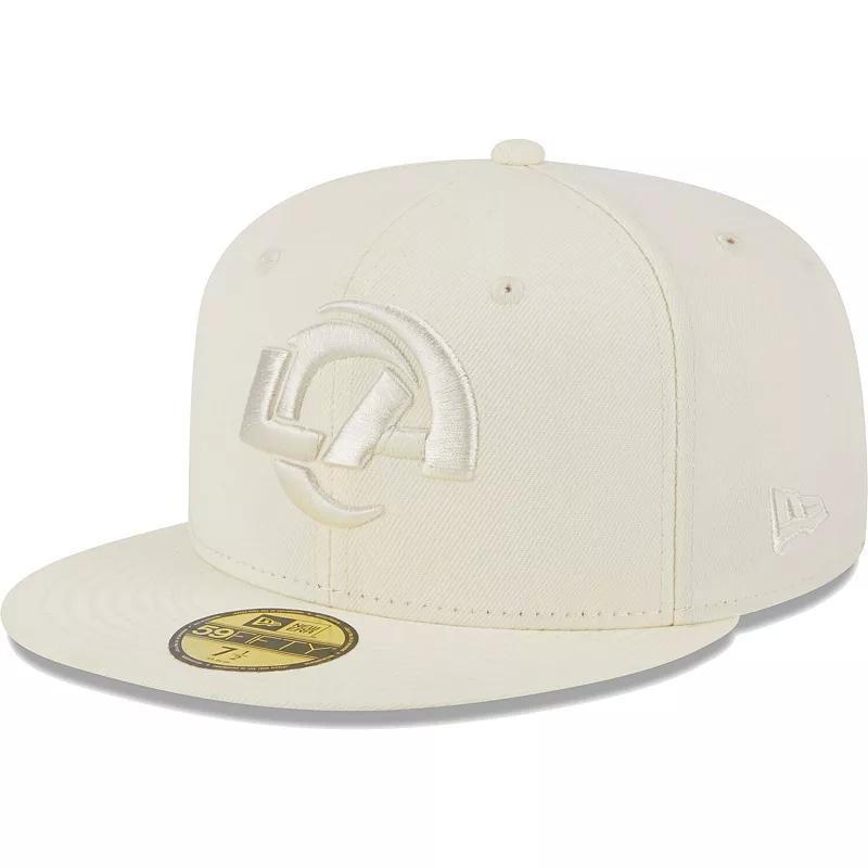 Mens New Era Cream Los Angeles Rams Color Pack 59FIFTY Fitted Hat Product Image