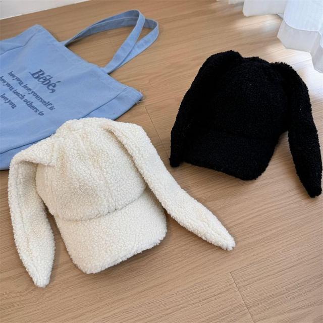 Rabbit Ear Faux Shearling Cap Product Image