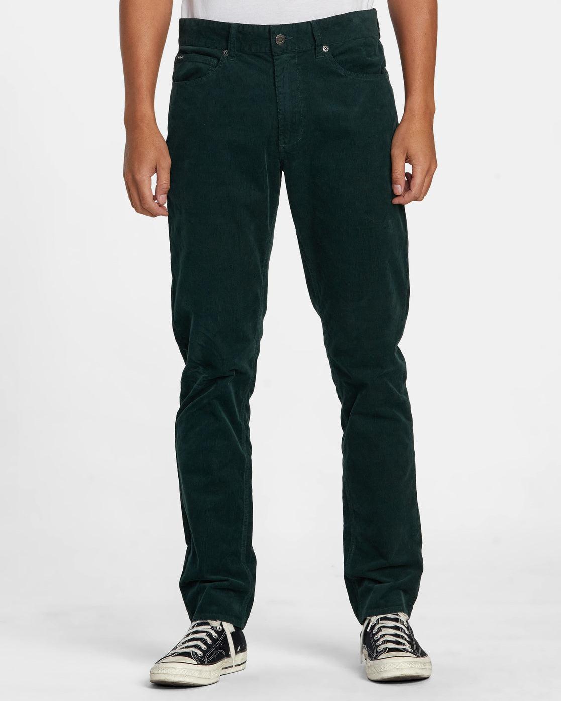 Daggers Pigment Corduroy Pants - Hunter Green Product Image