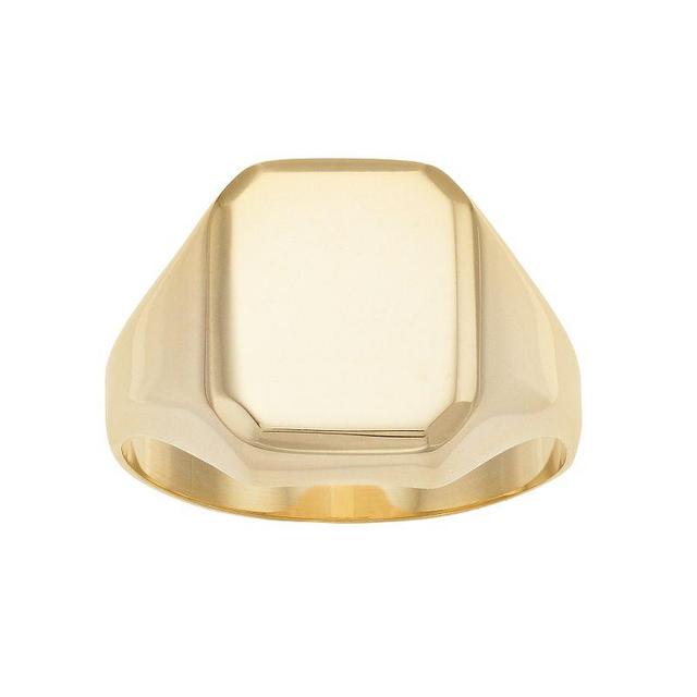 14k Gold Rectangular Signet Ring, Womens Product Image