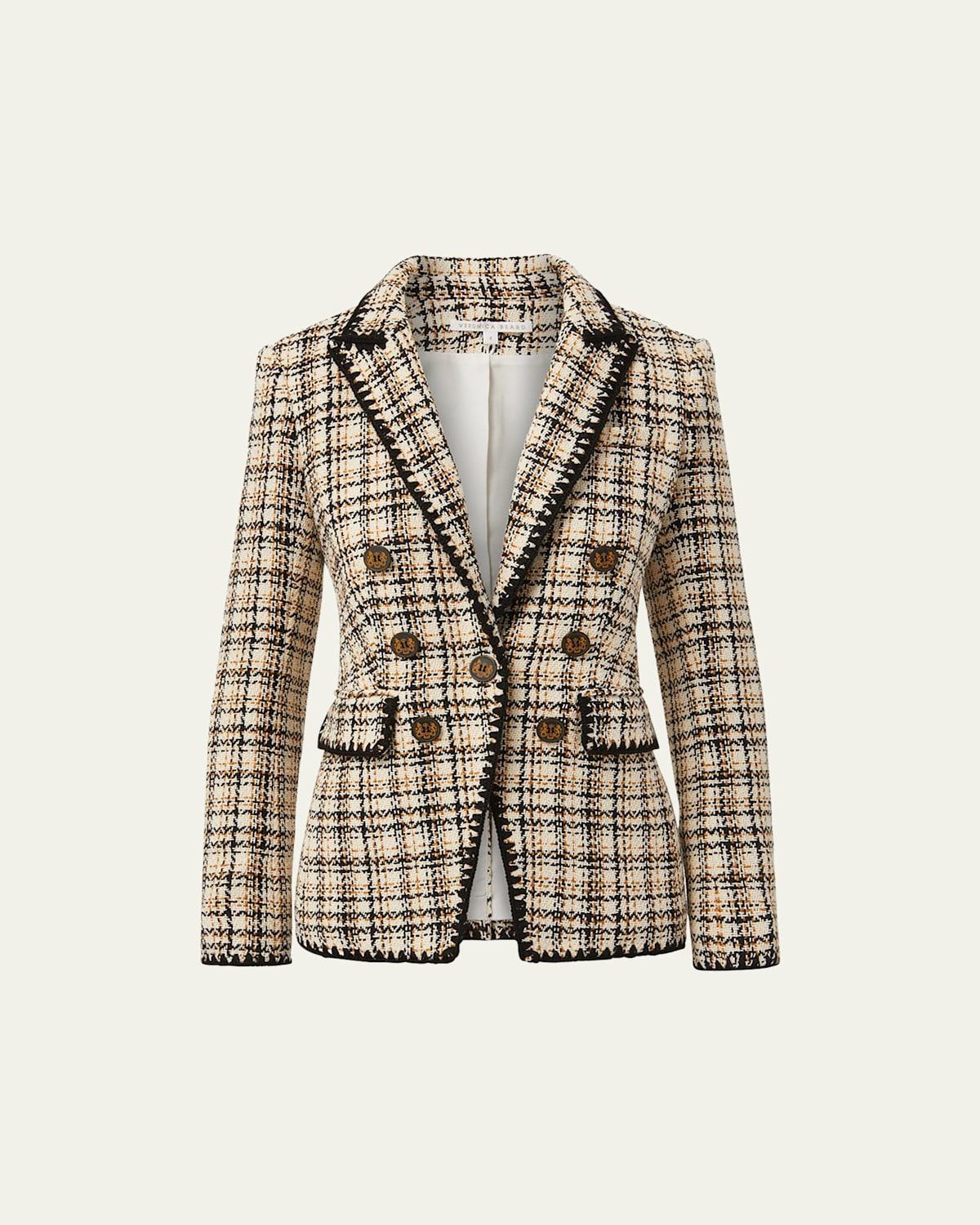 Veronica Beard Lawrence Cotton Blend Tweed Dickey Jacket Product Image