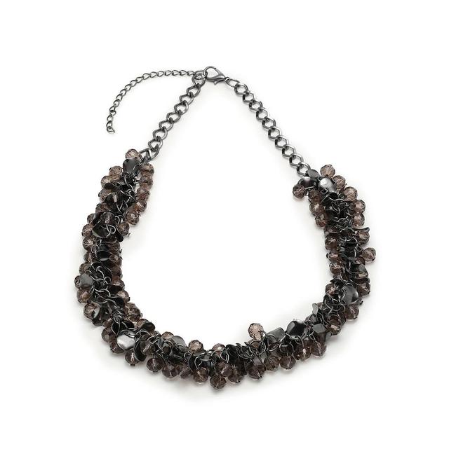 Sohi Womens Silver Cluster Collar Necklace Product Image