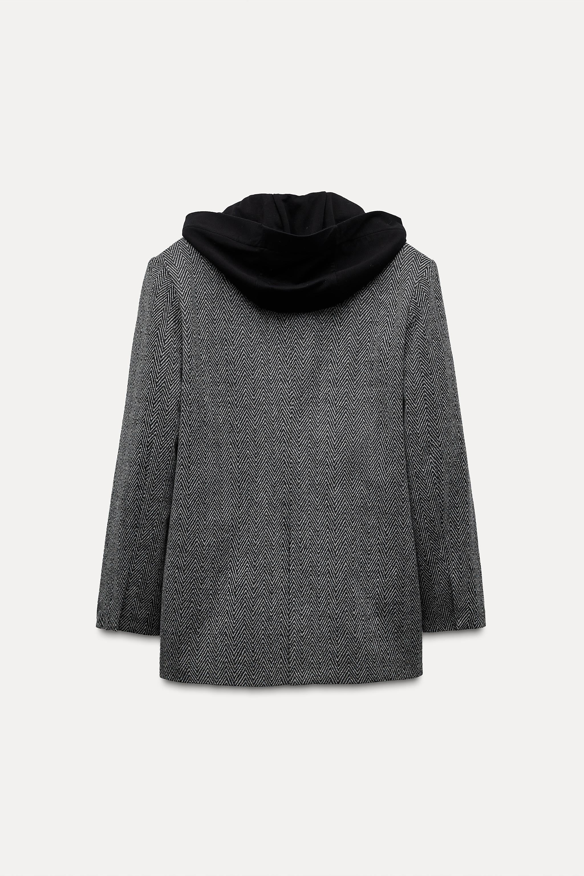 COMBINATION HOODIE HERRINGBONE BLAZER Product Image