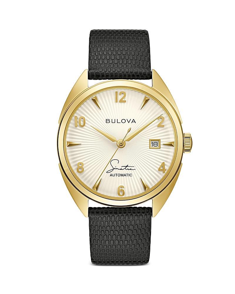 Men's Bulova Frank Sinatra 'Fly Me To The Moon' Collection Strap Watch with White Dial (Model: 96B347) Product Image